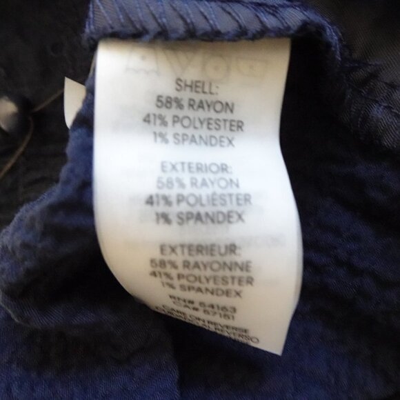 Calvin Klein Cropped Pants Women's Plus Size 3X Blue Pull On Crepe Lightweight - Picture 9 of 10